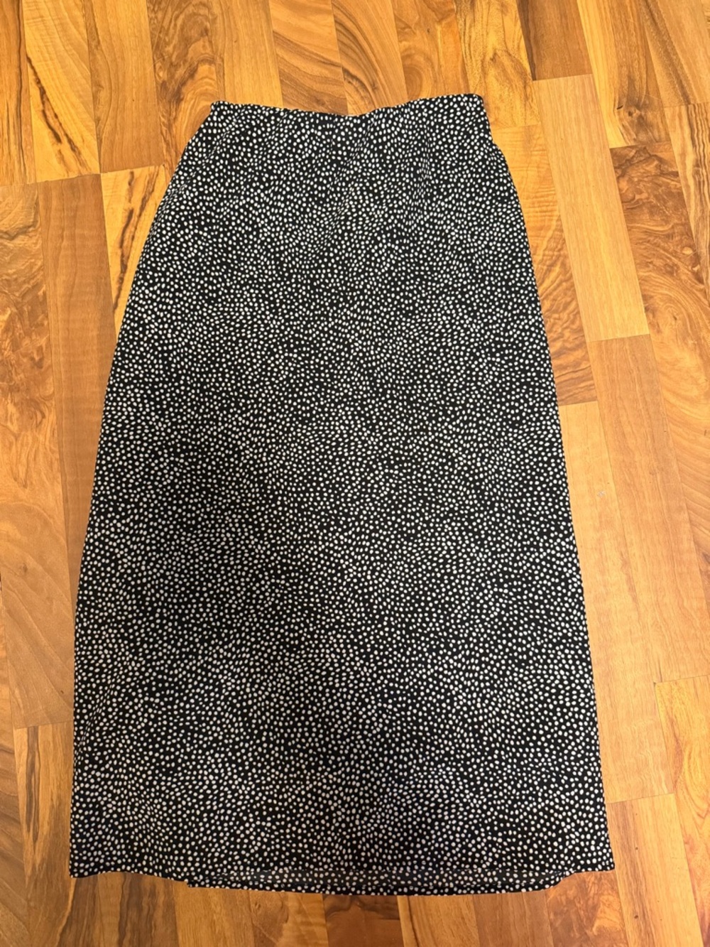 Japna Black and White Dot Midi Skirt